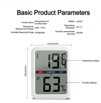 Thermometer Hygrometer | Humidity Meter | 6046B